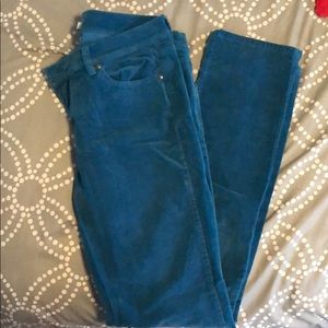 Blue corduroy pants